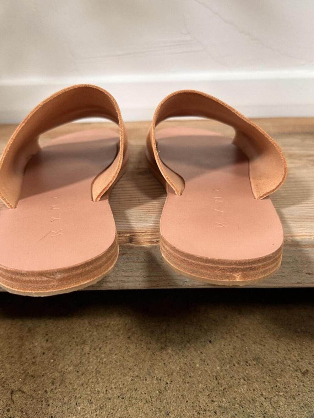 KYMA KALYMNOS OPEN TOE SLIDES - NATURAL TAN Size 38 Sandals - Picture 11 of 12